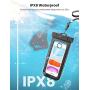 UGREEN Universal Waterproof Case 2 Pack Cell Phone Pouch Dry Bag Compatible for iPhone 11 Pro Max, iPhone SE 2020, iPhone X XR XS 8 Plus 7 6S 6 5, Samsung Galaxy S20 S10 S9 S8 Plus Note 8 S7 Edge S6
