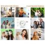Selfie Ring Light, Rechargeable Cell Phone Ring Light 3 Tones Selfie Fill Light with 40 LED Beads Makeup Light Ring for  Photography Video,Selfie, Livestream (White)