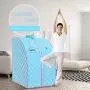 KUPPET Portable Folding Steam Sauna-2L One Person Home Sauna Spa for Full Body Slimming Loss Weight w/Chair, Remote Control, Steam Pot, Foot Rest, Mat Light Blue KUPPET Portable Folding Steam Sauna-2L One Person Home Sauna Spa for Full Body Slimming Loss Weight w/Chair, Remote Control, Steam Pot, Foot Rest, Mat Light Blue