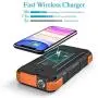 Solar Charger 24000mAh Tranmix 18W Power Bank, QC 3.0 Portable Wireless Charger with 4 Outputs Waterproof Phone Charger for Most Phones, Tablets and Laptops Solar Charger 24000mAh Tranmix 18W Power Bank, QC 3.0 Portable Wireless Charger with 4 Outputs Waterproof Phone Charger for Most Phones, Tablets and Laptops