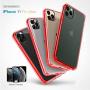 Mkeke Compatible with iPhone 11 Pro Max Case, Clear iPhone 11 Pro Max Cover Shock Absorption Phone Cases 6.5 inch-Red