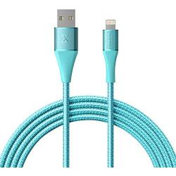 Xcentz iPad Charger 6ft, Apple MFi Certified iPhone Charger Braided Nylon Lightning Cable with Premium Metal Connector Apple Charging Cable for iPhone 11/XS/Max/XR/X/8/7/6S/6 Plus, iPad Mini/Air-Blue