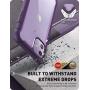 i-Blason Ares Case for iPhone 11 6.1 inch (2019 Release), Dual Layer Rugged Clear Bumper Case with Built-in Screen Protector (Purple)