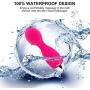 KingL Mini Wand Massager -Small Waterproof Handheld Wireless Personal Massager, USB Rechargeable Powerful Vibration Massager for Body Hand Neck Foot Massage