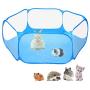 Amakunft Small Animals C&C Cage Tent, Breathable & Transparent Pet Playpen Pop Open Outdoor/Indoor Exercise Fence, Portable Yard Fence for Guinea Pig, Rabbits, Hamster, Chinchillas and Hedgehogs