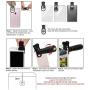 Cell Phone Camera Lens Kit,14 in 1 Universal 22x Zoom Telephoto,0.63Wide Angle+15X Macro+198°Fisheye+2X Telephoto+Kaleidoscope+CPL/Starlight/Eyemask/Tripod/Remote Shutter,For Iphone Smartphone (black)
