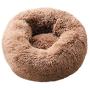 BODISEINT Modern Soft Plush Round Pet Bed for Cats or Small Dogs, Mini Medium Sized Dog Cat Bed Self Warming Autumn Winter Indoor Snooze Sleeping Cozy Kitty Teddy Kennel