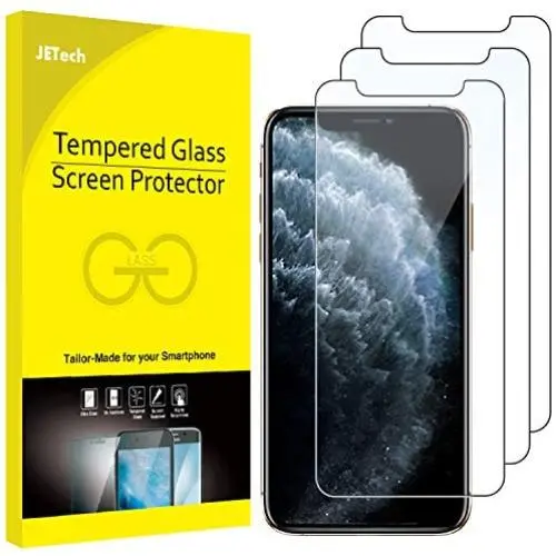 JETech Screen Protector for Apple iPhone 11 Pro, iPhone Xs and iPhone X 5.8-Inch, Tempered Glass Film, 3-Pack JETech Screen Protector for Apple iPhone 11 Pro, iPhone Xs and iPhone X 5.8-Inch, Tempered Glass Film, 3-Pack