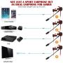 Wired E-Sport Earphone with Adjustable Mic for PS4, Laptop Computer, Cellphone,and so on, maxin 3.5mm Wired Earburds with Snug and Soft Design, Inline Controls for Hands-Free Calling. (Red)