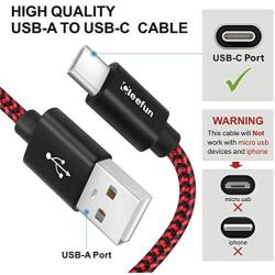 CLEEFUN USB Type C Charger Cable Fast Charging, [6-Pack, 3/3/6/6/10/10 ft] Nylon Braided USB C Cable Compatible with Samsung Galaxy S10e S10 S9 S8 Plus S10+, Note 9 10 8, Moto G8 G7 G6, LG G8 G7 G6