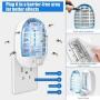 GLOUE Bug Zapper, Mosquito Killer Electronic Insect Killer Fly Trap Indoor, Electric Mosquito Zapper with Blue Lights for Home, Kitchen, Bedroom, Baby Room, Office