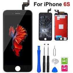 QTlier iPhone 6s Screen Replacement 4.7" Black,LCD Display & Touch Screen Digitizer with 3D Touch Full Assembly Set for iPhone 6s 4.7 inch with Repair Tool kit