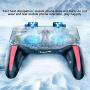 Mobile Game Controller Wireless Gaming Controller 4 Trigger Joystick Gamepad with Dual Cooling Fans Compatible with Android & iOS Smartphone for PUBG/Knives Out/Rules of Survival/Fortnite(5000mAh)