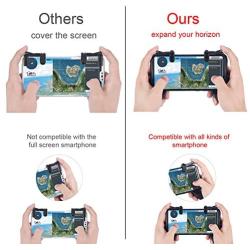 TecUnite 2 Pairs of Mobile Game Controller Sensitive Shoot and Aim Buttons L1R1 for PUBG, Rules of Survival, Knives Out, PUBG Mobile Game Joystick, Cell Phone Game Controllers for Android iOS