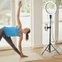 8" LED Selfie Ring Light for Live Stream/Makeup/YouTube Video, Dimmable Beauty Ringlight with Tripod Stand and Phone Holder Compatible with iPhone/Android 8" LED Selfie Ring Light for Live Stream/Makeup/YouTube Video, Dimmable Beauty Ringlight with Tripod Stand and Phone Holder Compatible with iPhone/Android