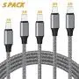 iPhone Charger Cable, MFi Certified Lightning Cable 5Pack 1ft/3ft/3ft/5ft/5ft Nylon Braided High Speed iPhone Charging Cord Compatible with iPhone 11/11 Pro/X/XS/XR/XS Max/SE/8/8P/7/7P/6S/6/5 iPad iPhone Charger Cable, MFi Certified Lightning Cable 5Pack 1ft/3ft/3ft/5ft/5ft Nylon Braided High Speed iPhone Charging Cord Compatible with iPhone 11/11 Pro/X/XS/XR/XS Max/SE/8/8P/7/7P/6S/6/5 iPad