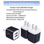 USB Wall Charger,Phone Charging Block,3-Pack 2.1A Dual Port Wall Plug Head Travel Adapter Cube Compatible iPhone 11 Pro Max XS XR X 8 7 6 Plus,Samsung Galaxy A11 S20 S20+ S10e S10 S9 Note 10 10+ 9 8