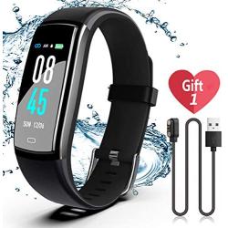SIKADEER Fitness Tracker, Activity Tracker Watch with Blood Pressure Heart Rate Monitor, IP68 Waterproof Smart Watch with Step Counter, Calorie Counter, Sleep Monitor, Call & SMS