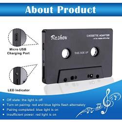 Reshow Universal Bluetooth Converter Car Tape MP3/SBC/Stereo Bluetooth Audio Cassette for Aux Adapter Smartphone Cassette Adapter (Black)