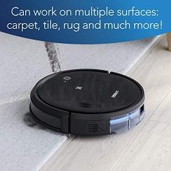 Ecovacs DEEBOT 500 Robot Vacuum Cleaner with Max Power Suction, Up to 110 min Runtime, Hard Floors and Carpets, Pet Hair, App Controls, Self-Charging, Quiet, Large, Black