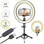 10 inch Selfie Ring Light with Metal Tripod Stand & Phone Holder for Live Streaming & Tiktok,YouTube Video,Desktop Camera Led Lights Compatilble with iPhone Aandroid