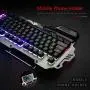 ZeeDix PK-900 Colorful Backlight Gaming Keyboard 104 Keys Waterproof ABS Metal Keyboard for Gamer