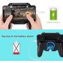 YSSHUI Mobile Game Controller,4-in-1 Cooling Pad Power Bank Shoot and Sensitive Aim Trigger Controller Ergonomic Gamepad for Android & iOS(4000mAh)