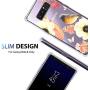 KIOMY Galaxy Note 8 Case, Crystal Clear Case with Design Flowers Bird Pattern Print Bumper Protective Shockproof Case for Samsung Galaxy Note 8 Flexible Soft TPU Gel Silicone Floral Cover for Girls