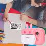 Mini Thermal Printer, 1080P Dual‑Lens 2.4‑Inch 16G Instant Print Camera for Kids, Toy Camera with Print Paper, Portable Digital Creative Print Camera for Boys and Girls(Pink)