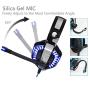 TurnRaise Stereo PC Gaming Headset with Mic, Blue LED Light Over-Ear Headphone Noise Isolation Volume Control for PS4, PSP, Laptop, Smartphones