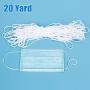 1/8 Inch Elastic Cord Earloop,Handmade DIY Sewing Ear Tie Rope,White Soft Stretchy Band, (3mm)