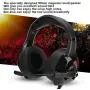 Tosuny Gaming Headset, ABS Gaming Headset Lighting Headphone with Microphone, Gaming Headset Over Ear Headphone with Soft Breathable Earmuffs for Mobile Phone Computer(Black)
