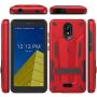 Phonelicious Radiant Core Cricket Icon Smartphone Case with kickstand Heavy Duty Rugged Slim Durable Hybrid Dual Layer Shockproof Phone Cover Compatible Cricket Icon (Red)