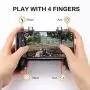 Mobile Game Controller,SKYEOL Mobile Gaming Trigger- Upgrade Version 2000mAh with PUBG 4-in-1 Gamepad, Gaming Trigger, Phone Cooling Fan and Emergency Charging Bank for Android & iOS