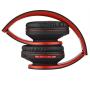 PowerLocus Bluetooth Over-Ear Headphones, Wireless Stereo Foldable Headphones Wireless and Wired Headsets with Built-in Mic, Micro SD/TF, FM for iPhone/Samsung/iPad/PC (Black/Red)