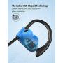 Bluetooth Headphones, Otium Wireless Headphones IPX7 Waterproof in-Ear Sports Earphones w/Mic for Gym Running Cyclying Workout (Blue)