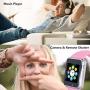 Amazqi Smart Watch, Smartwatch Phone with SD Card Pedometer Call Text Notification SIM Card Slot Music Player Camera Compatible for Android Samsung Huawei and iPhone (Partial Functions) for Men Women