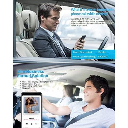 Single Ear Wireless Earbud Bluetooth Headset in-ear Mini Invisible Bluetooth Headphone Business Earphone with Mic 6-Hour Playtime Magnetic USB Charging Dock One-button Control Sweatproof Sport Earbuds
