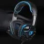 Stereo Gaming Headphone, SADES SA708GT Headset Earphone with Microphone (Black/Blue)