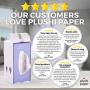 Plushi Paper Toilet Paper Holder + 4 Boxes 320 Wipes Septic Safe Tube Free 4 Ply Soft RV Essential and Mom Approved for Travel Trailers Campers Marine Biodegradable Set Includes Self Adhesive