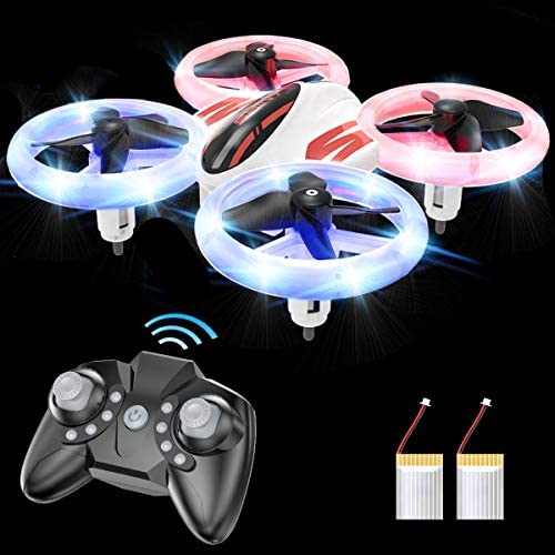 Mini Drone for Kids and Beginners - KOOME Upgraded Q8 LED Drone, RC Nano Pocket Quadcopter, Easy to Fly for Kids, Auto Hovering, 3D Flips, One Key Return, Long Flight Time & Long Control Range