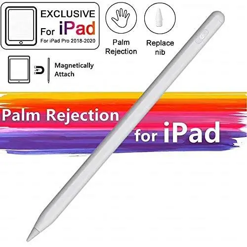 Stylus Pen for iPad with Palm Rejection, iPad Pencil with Magnetic Design Compatible with Apple iPad 6th 7th Gen/iPad Pro 3rd Gen/iPad Mini 5th Gen/iPad Air 3rd Gen, Rechargeable Active Stylus Stylus Pen for iPad with Palm Rejection, iPad Pencil with Magnetic Design Compatible with Apple iPad 6th 7th Gen/iPad Pro 3rd Gen/iPad Mini 5th Gen/iPad Air 3rd Gen, Rechargeable Active Stylus