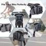Saddle Bag for Bicycle, TecTri Strap-On Bike Seat Pack Bag Waterproof Zipper Wedge Pack for Cycling with LED Taillight Mesh Pocket Inside