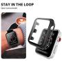 [2 Pack] L K Case for Apple Watch 42mm Series 1/2/3 Built-in Tempered Glass Screen Protector, All-Around Ultra-Thin Bumper Full Cover Hard PC Protective Case for iWatch 42MM - Black