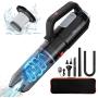 RAGU Handheld Vacuum Cordless 7Kpa, Portable Vacuum Cleaner with Blow Function and Powerful Suction, 2500mAh Rechargeable Battery, Wet Dry Mini Car Vacuum Cleaner for Pet Hair, Carpet, Home