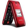 Jitterbug Flip Easy-to-use Cell Phone for Seniors (Red) by GreatCall
