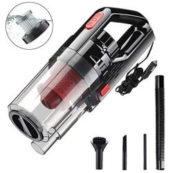 VISLONE Car Vacuum Cleaner High Power DC 12V 150W 6000PA Wet Dry Handheld Portable Auto Interior Vacuum Cleaner for Car Household Handheld Mini Small Vacuums