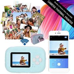 Portable Photo Printer, Mini Kids Instant Print Camera & Video Camcorder Bundle with 2.0" HD Screen, Selfie Mirror, Filters for Hours of Fun & Crafts, for Boys Girls