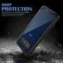 Samsung Galaxy Note 8 Cell Phone Case - Ultra Thin Clear Cover with Built-in Anti-Scratch Screen Protector, Full Body Protective Shock Drop Proof Impact Resist Extreme Durable Case, Black/Grey