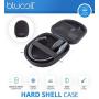 BlueParrott B450-XT Noise Canceling Bluetooth Headset with Push-to-Talk Button for Android and iOS Bundle with Blucoil Headphones Carrying Case, and Replacement Ear Pads